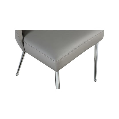 Logan Grey Vegan Leather Dining Chair, Set of 2
