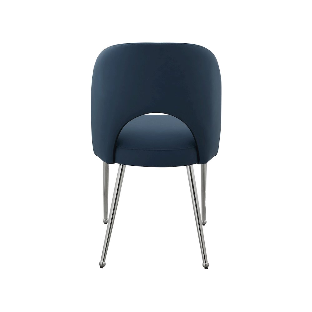 Logan Navy Vegan Leather Dining Chair, Set of 2
