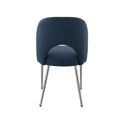 Logan Navy Vegan Leather Dining Chair, Set of 2