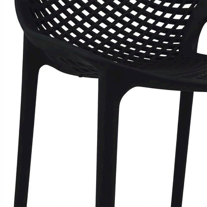 Contemporary Outdoor Patio Dining Chair Set Of 4 With Uv-Protection Finish