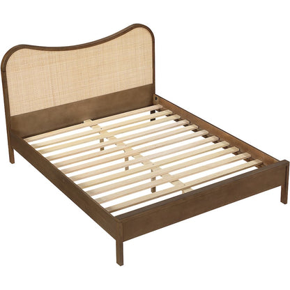 Windsor Brown Solid Wood Queen Bed (3 Boxes)