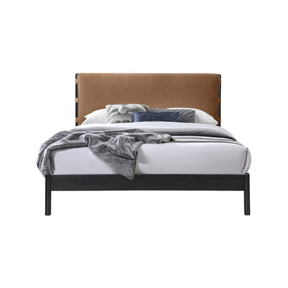 Abigail Cognac Vegan Leather Full Bed