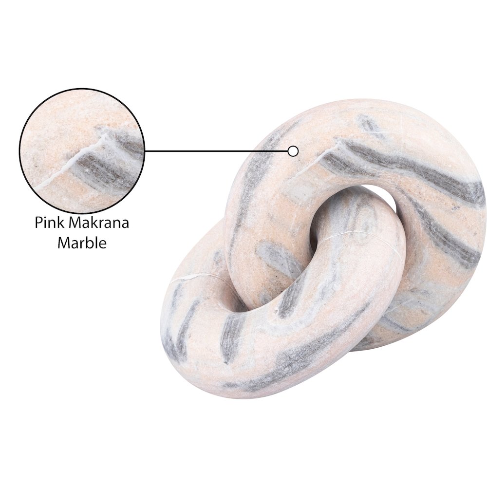 Knot Pink Marble Decorative Knot