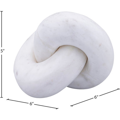 Knot White Marble Decorative Knot
