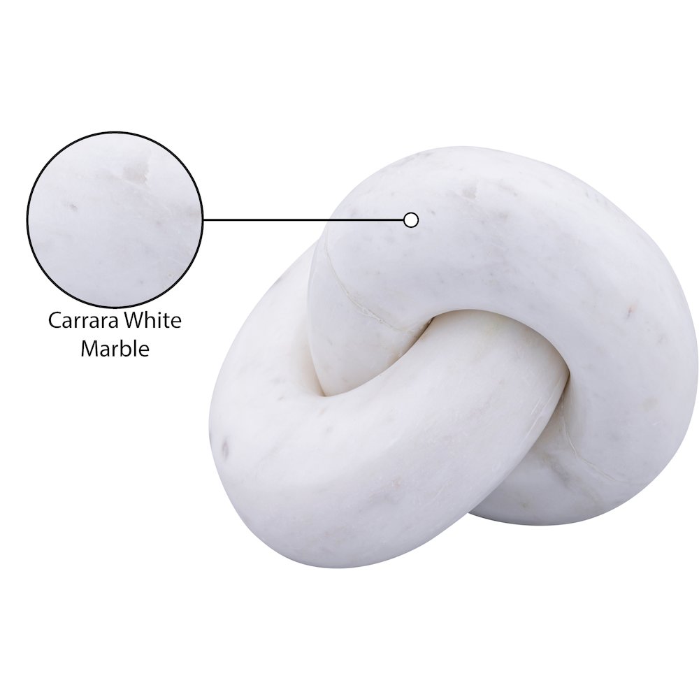 Knot White Marble Decorative Knot