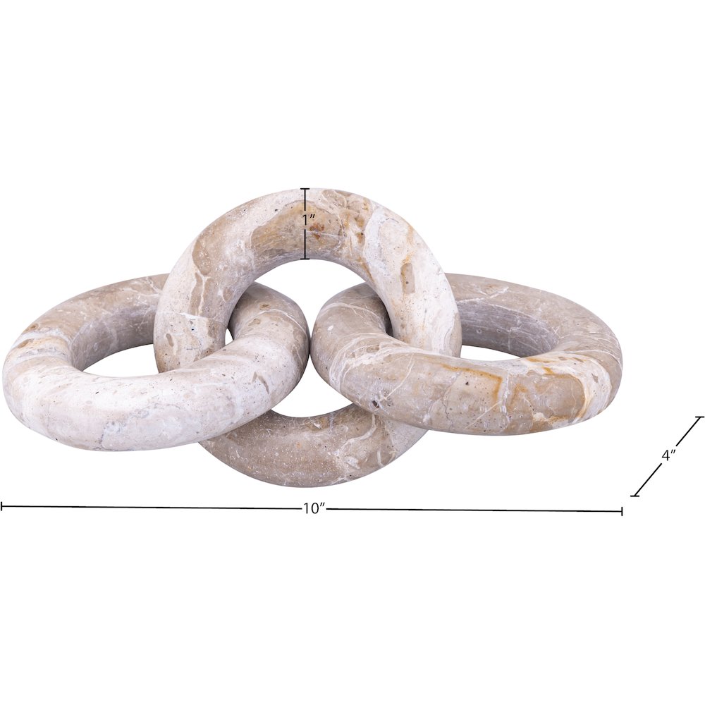 Rings Brown Marble Decorative Chain Links