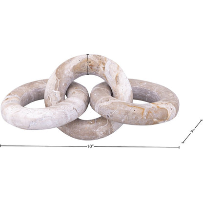 Rings Brown Marble Decorative Chain Links