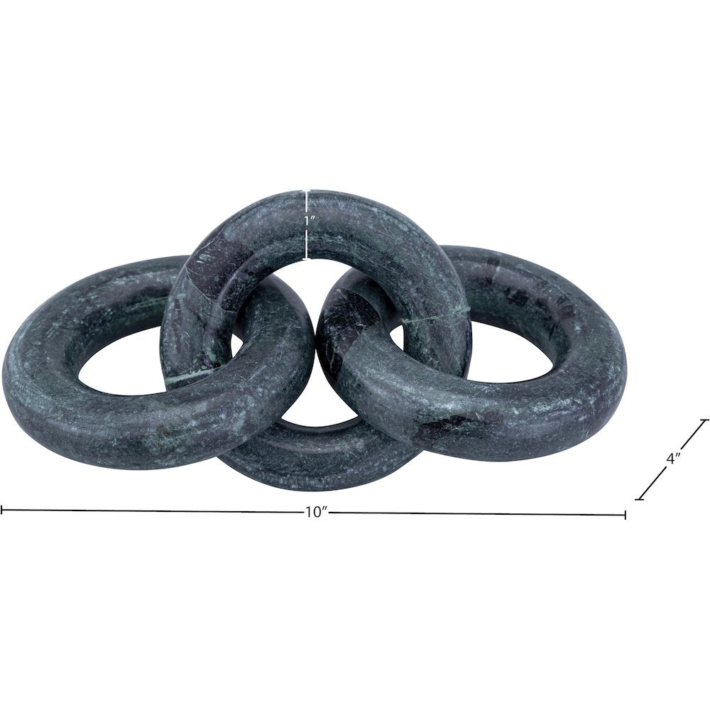 Rings Green Marble Decorative Chain Links