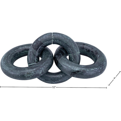 Rings Green Marble Decorative Chain Links