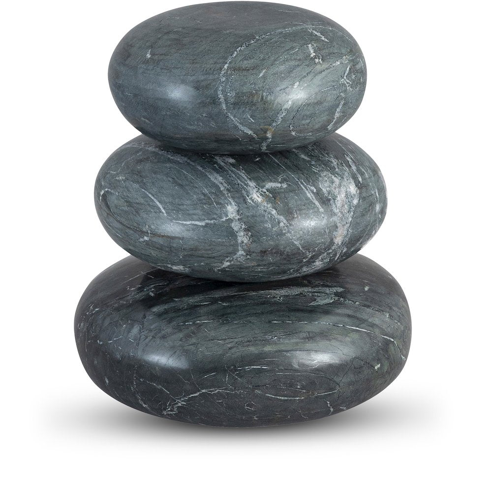 Pumpkin Black Marble 3pc. Decorative Object