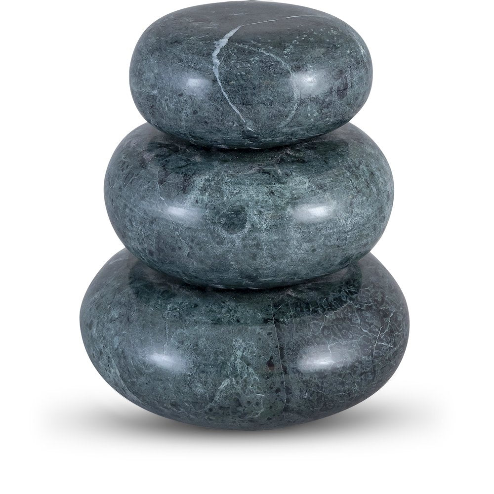 Pumpkin Green Marble 3pc. Decorative Object