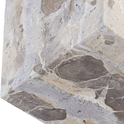 Block Beige Marble Decorative Cube
