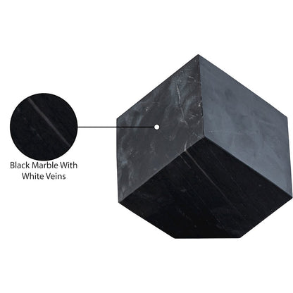 Block Black Marble Decorative Cube