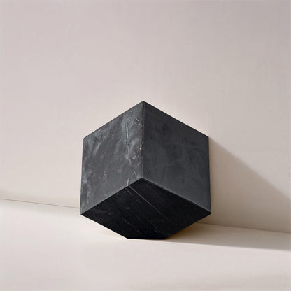 Block Black Marble Decorative Cube