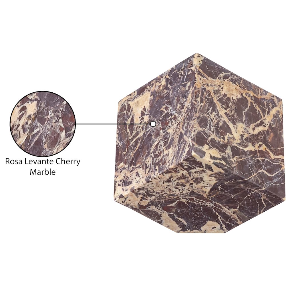 Block Cherry Marble Decorative Cube