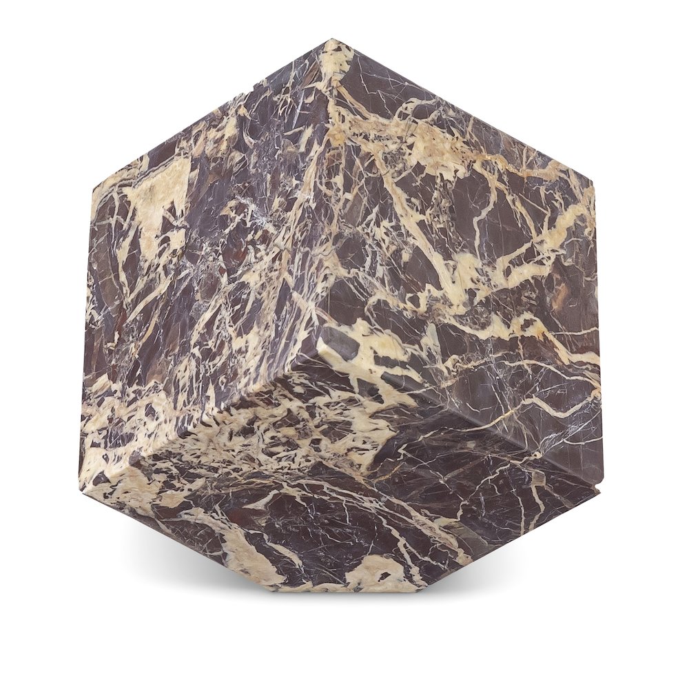 Block Cherry Marble Decorative Cube
