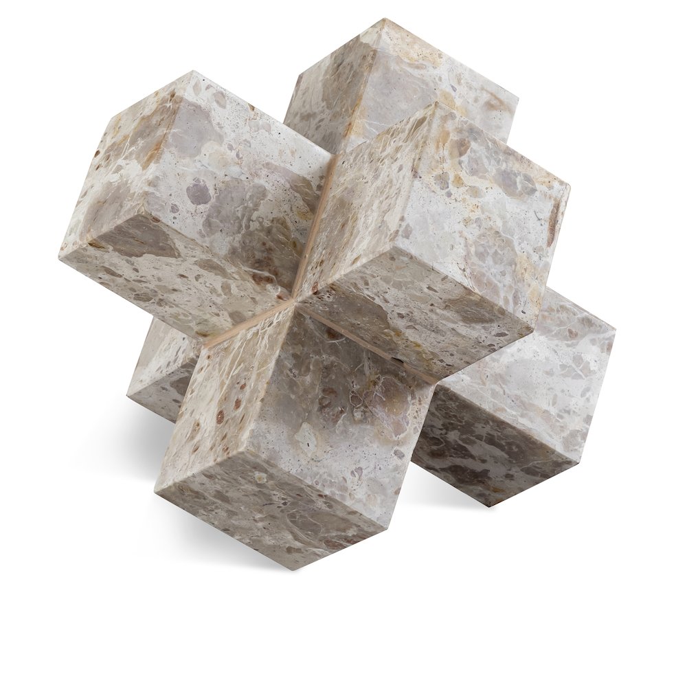 Jack Beige Marble Decorative Jack Object