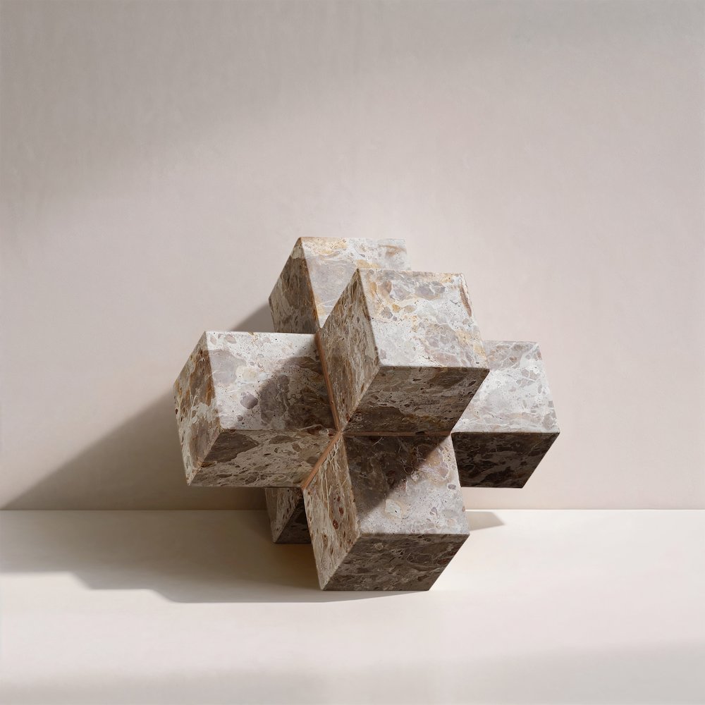 Jack Beige Marble Decorative Jack Object