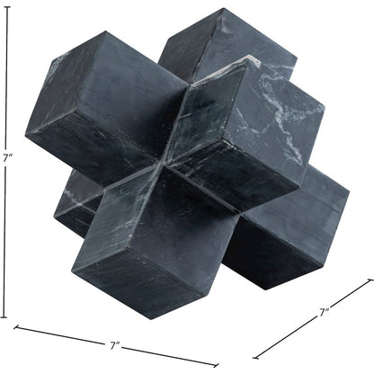 Jack Black Marble Decorative Jack Object