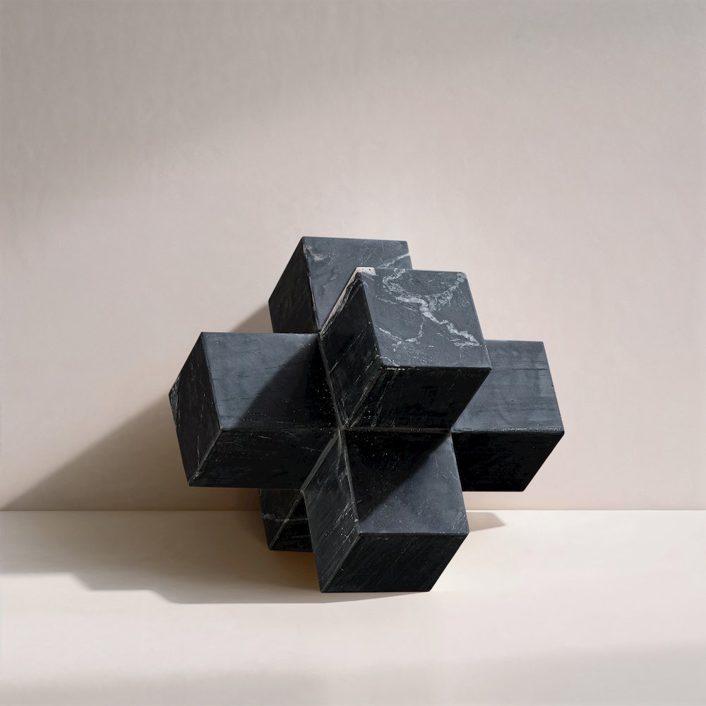 Jack Black Marble Decorative Jack Object