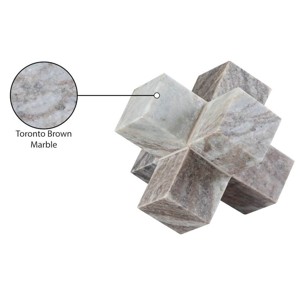 Jack Brown Marble Decorative Jack Object
