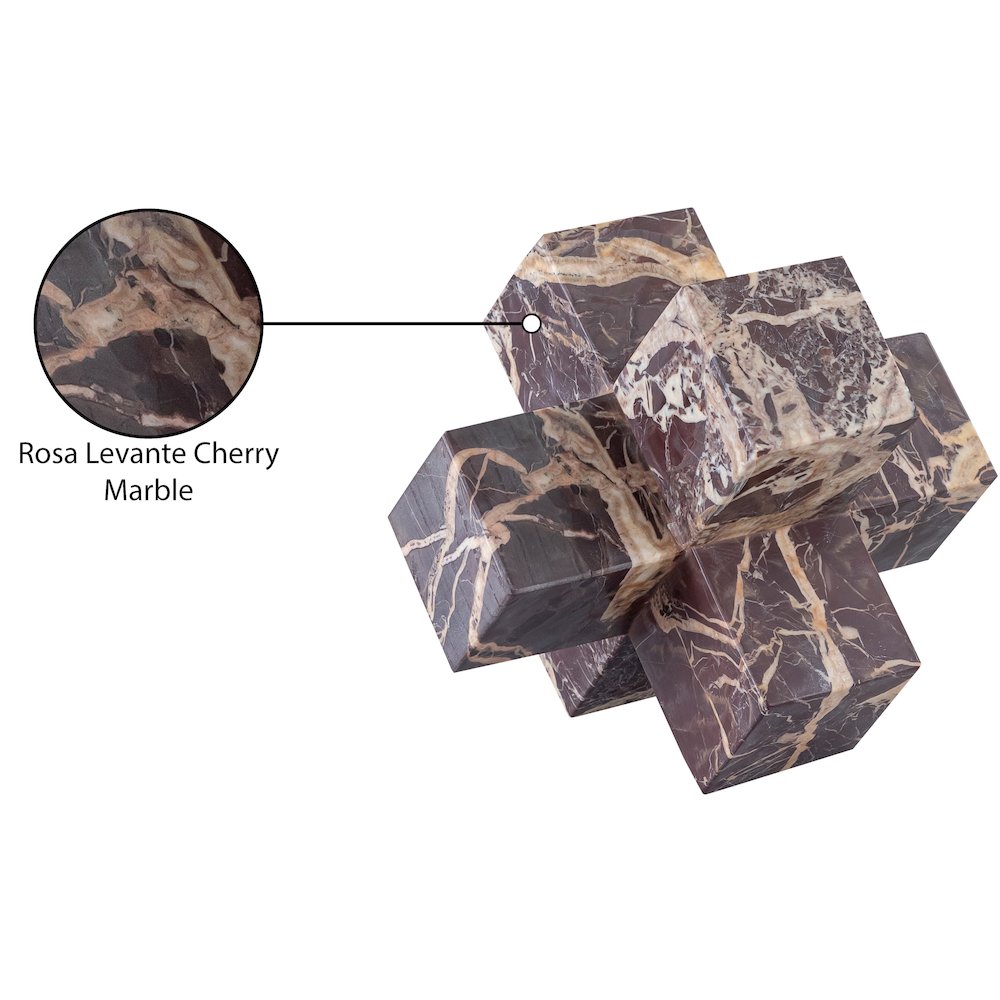 Jack Cherry Marble Decorative Jack Object