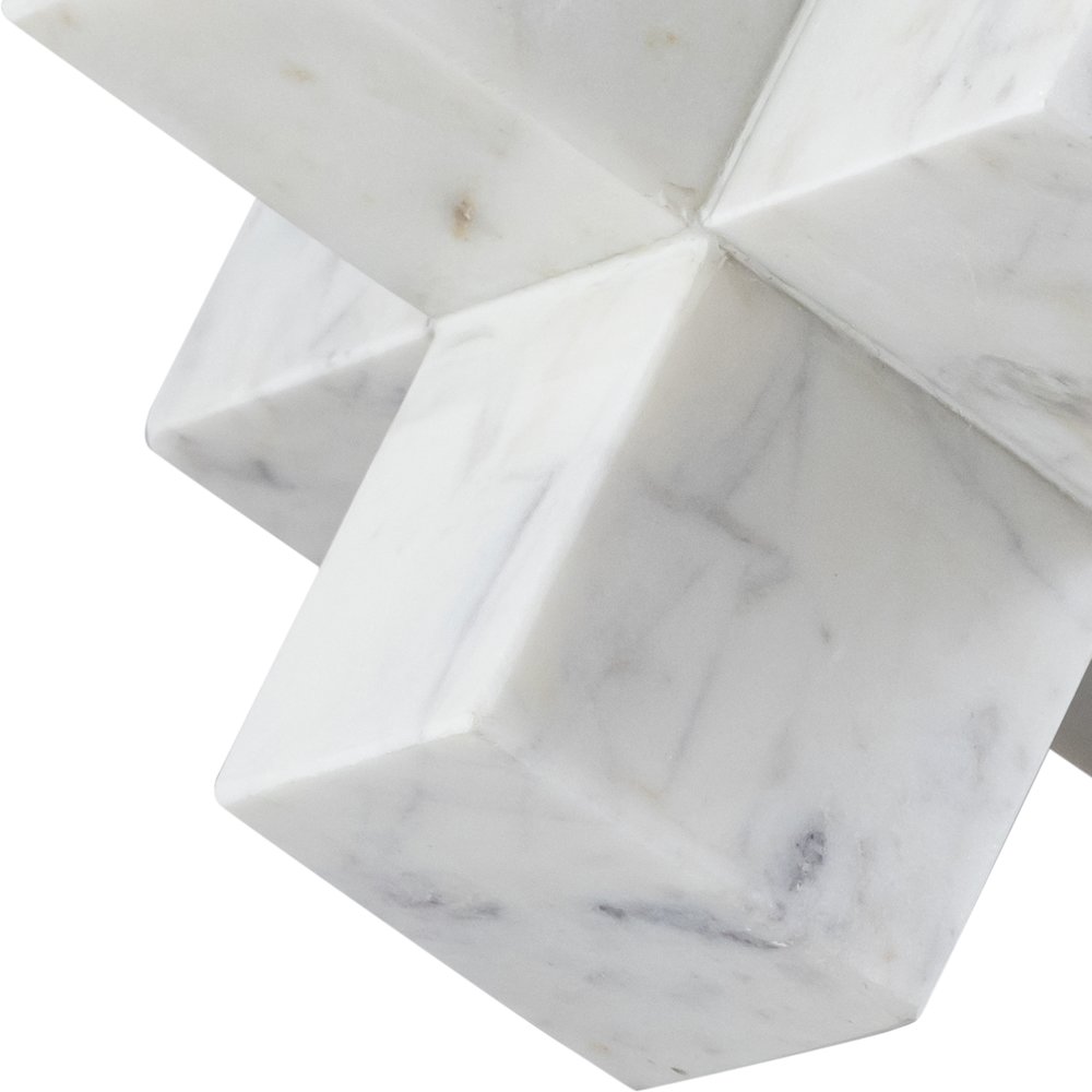 Jack White Marble Decorative Jack Object