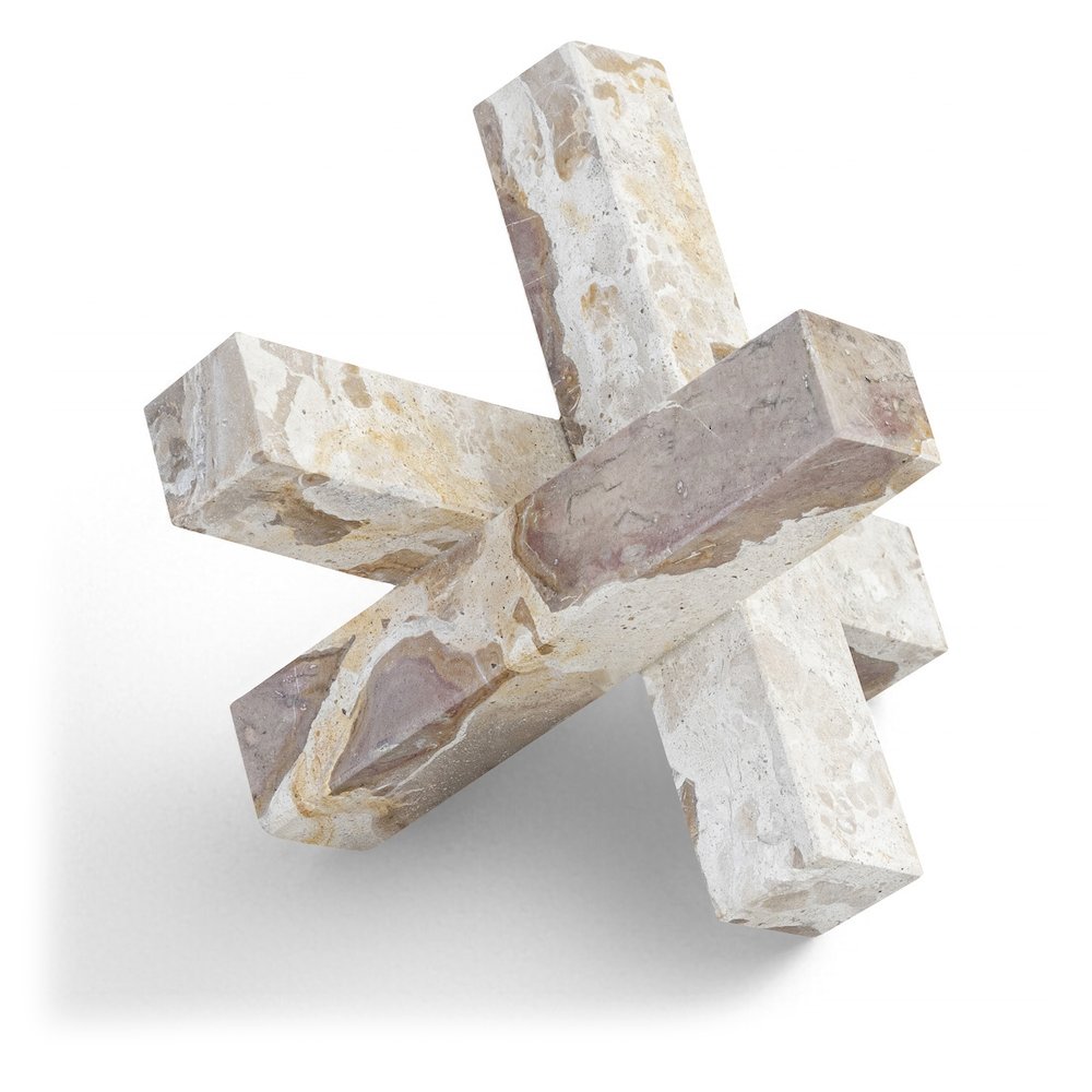 Stix Beige Marble Decorative Object