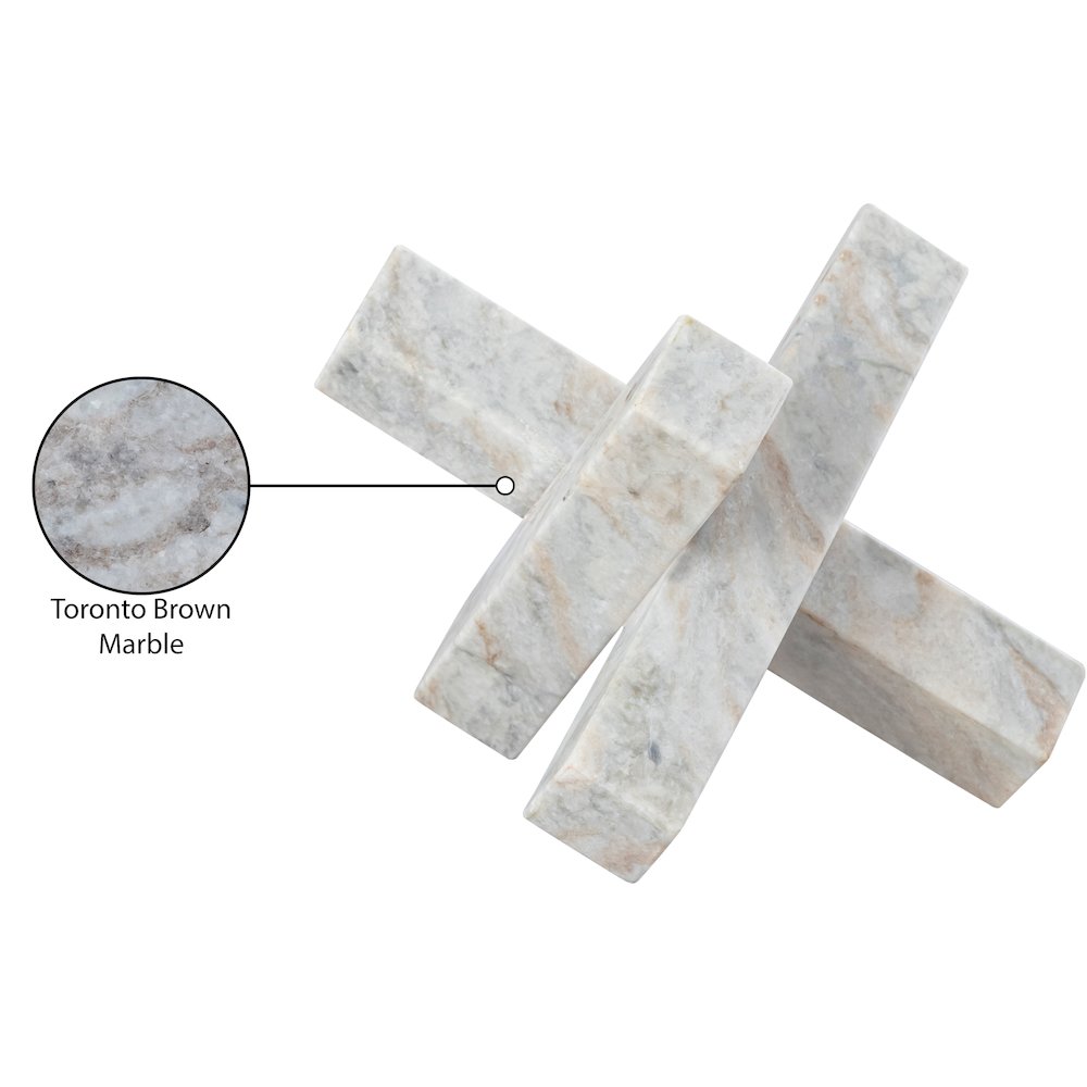 Stix Brown Marble Decorative Object