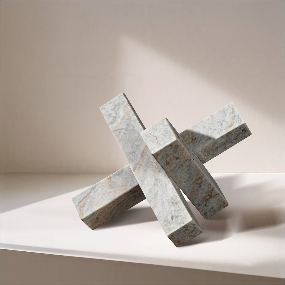 Stix Brown Marble Decorative Object