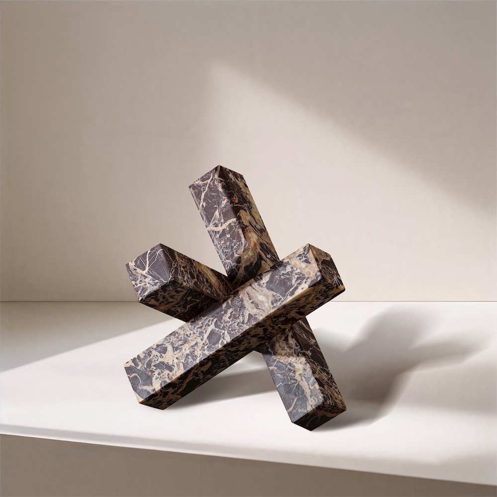Stix Cherry Marble Decorative Object
