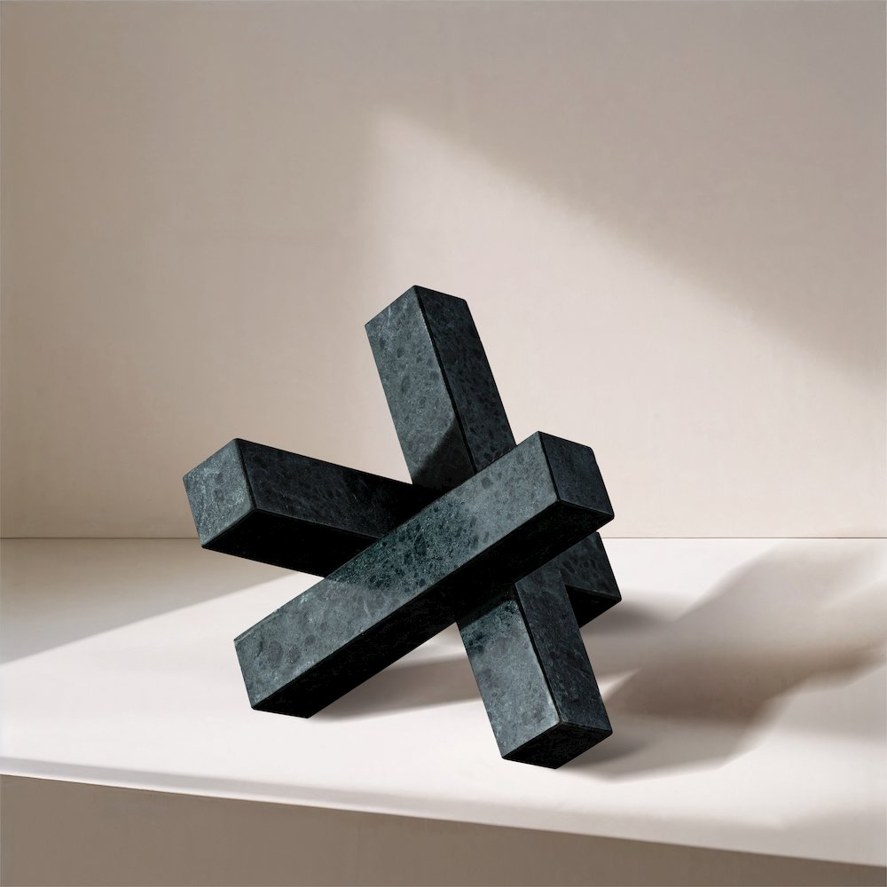 Stix Green Marble Decorative Object