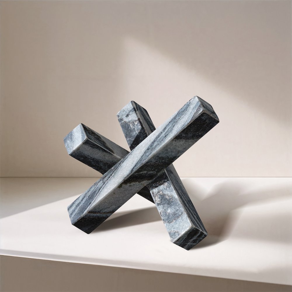 Stix Panda Marble Decorative Object