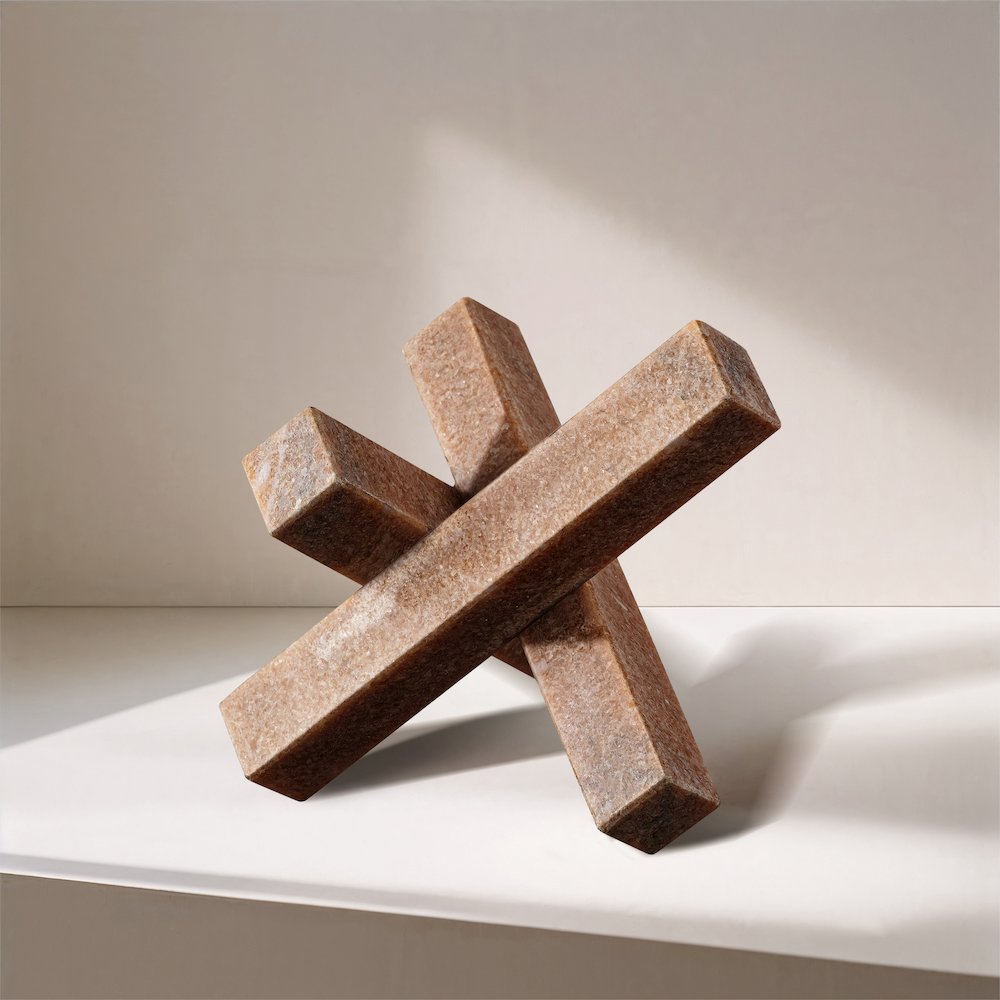 Stix Pink Marble Decorative Object
