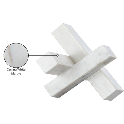 Stix White Marble Decorative Object