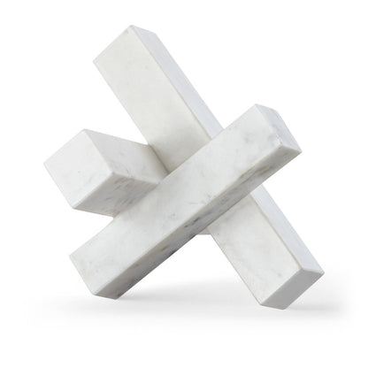 Stix White Marble Decorative Object