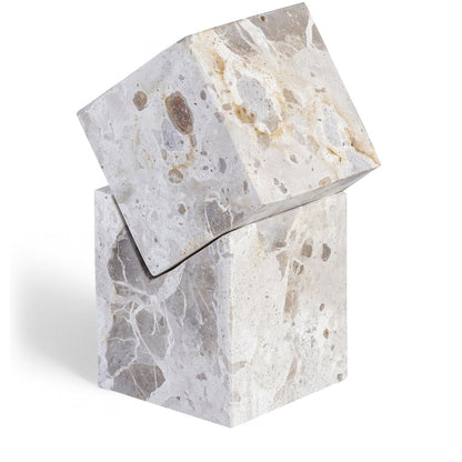 Quad Beige Marble Decorative Cube