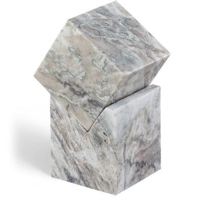Quad Brown Marble Decorative Cube