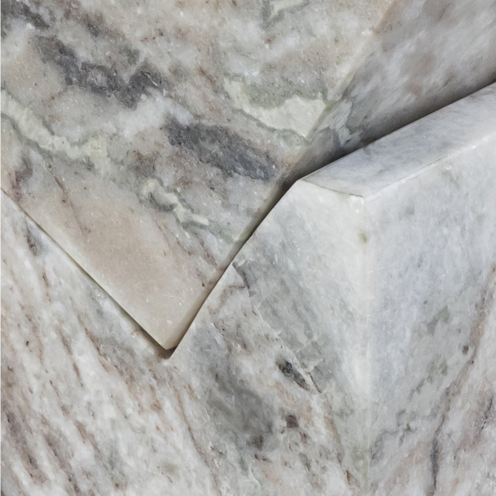 Quad Brown Marble Decorative Cube