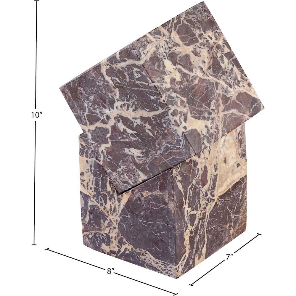 Quad Cherry Marble Decorative Cube