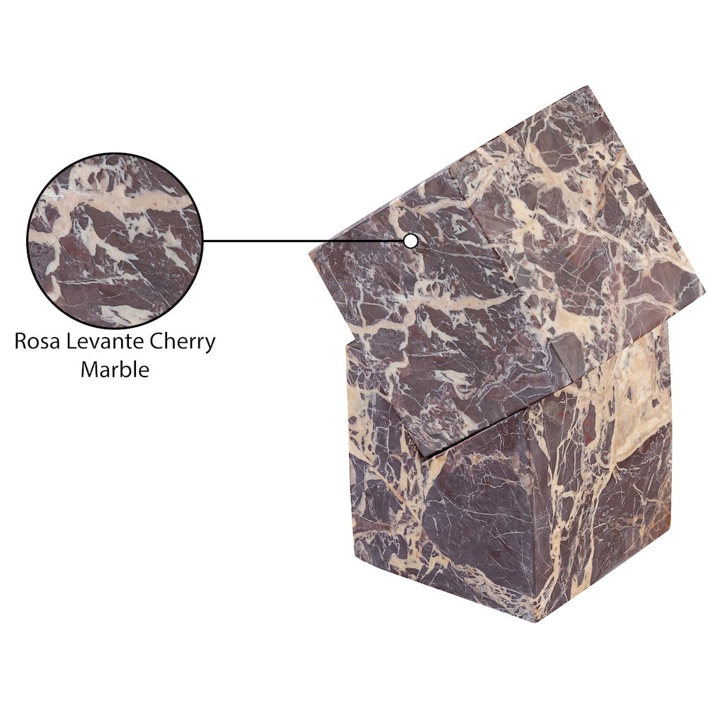 Quad Cherry Marble Decorative Cube