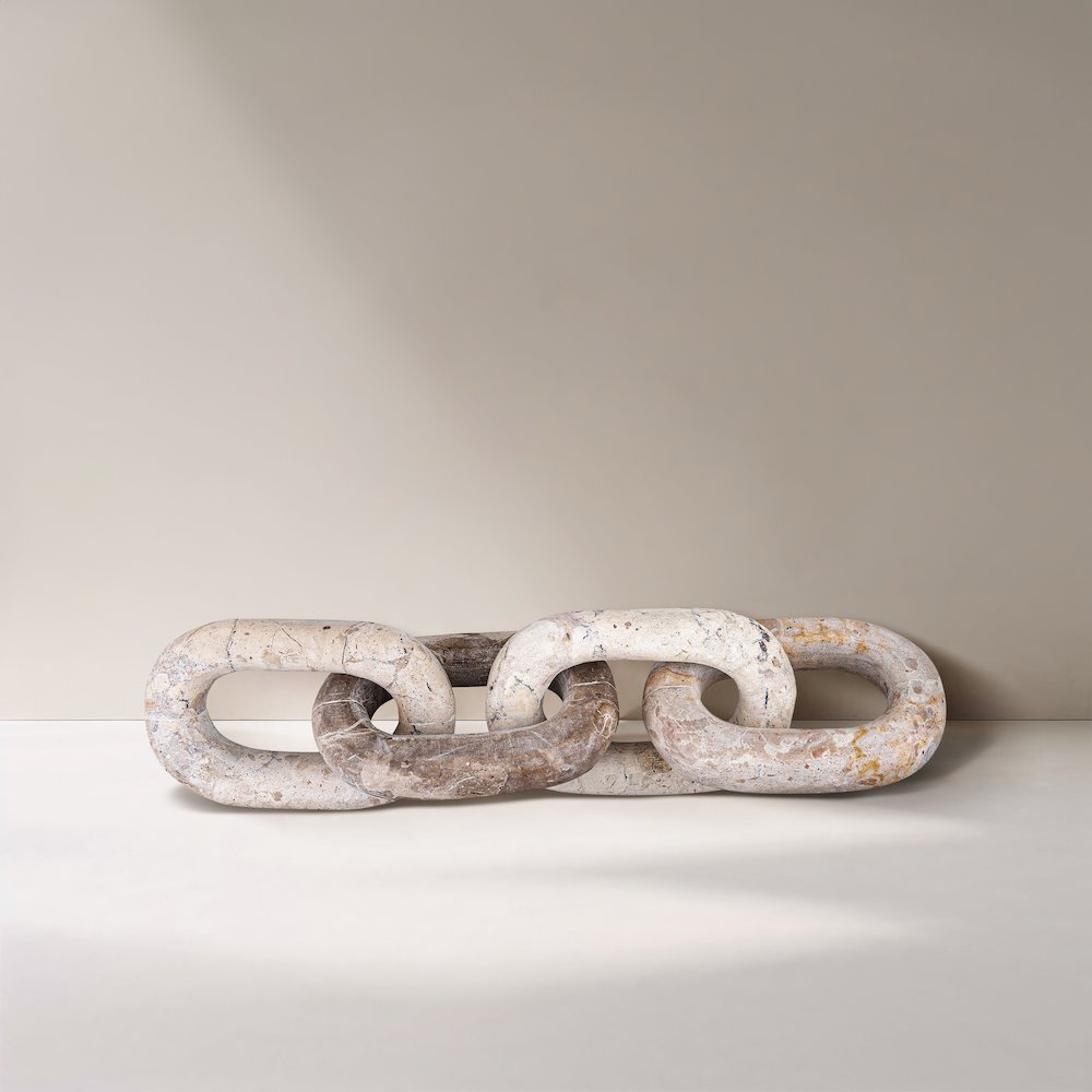 Lynx Beige Marble Decorative Chain Links