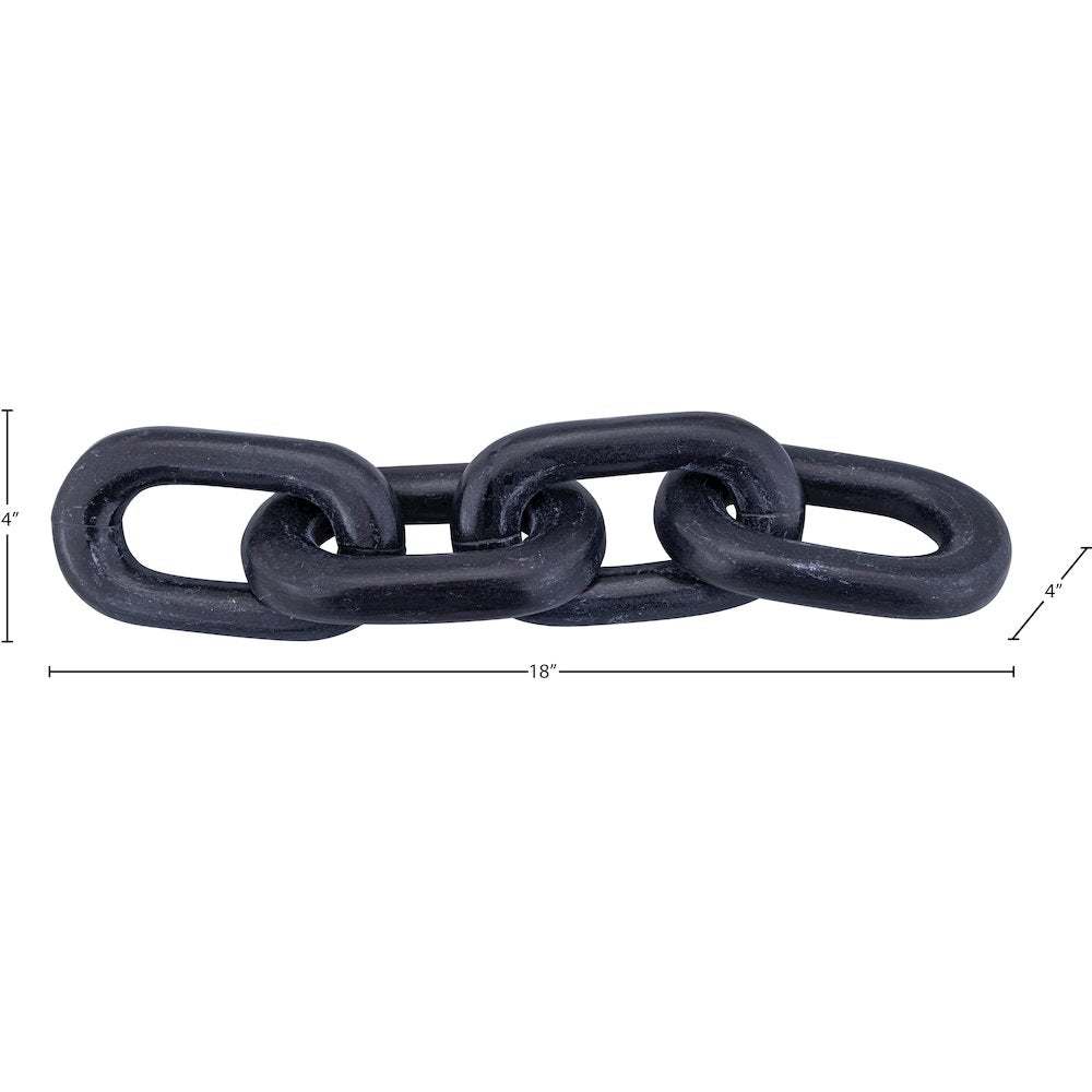 Lynx Black Marble Decorative Chain Links