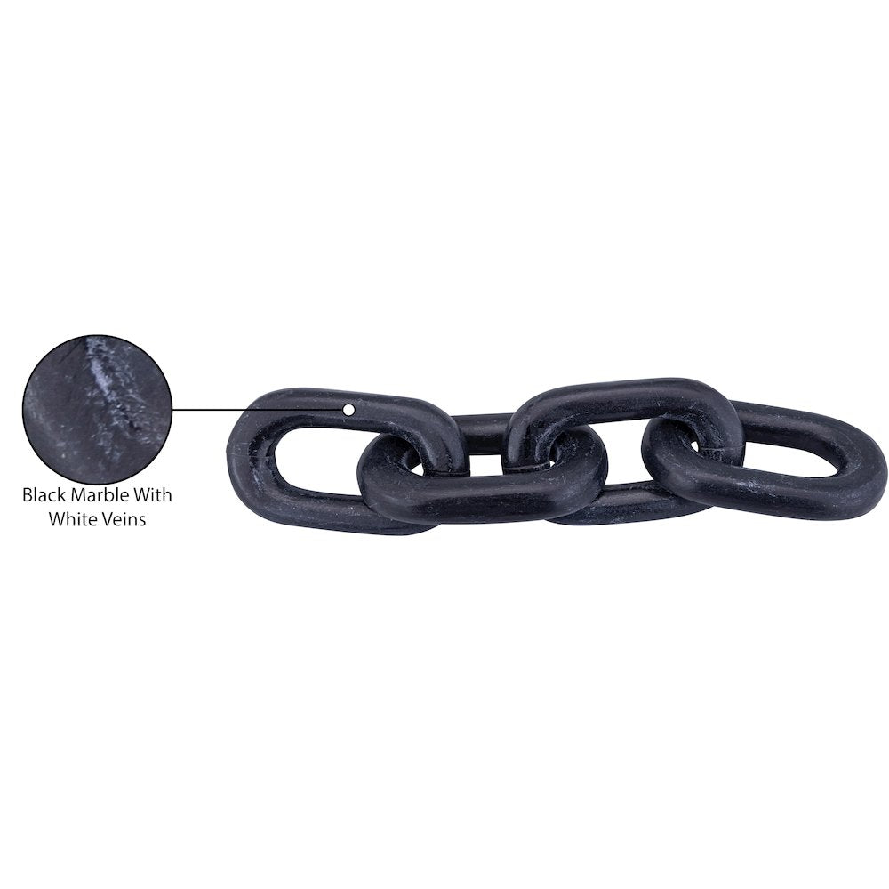 Lynx Black Marble Decorative Chain Links