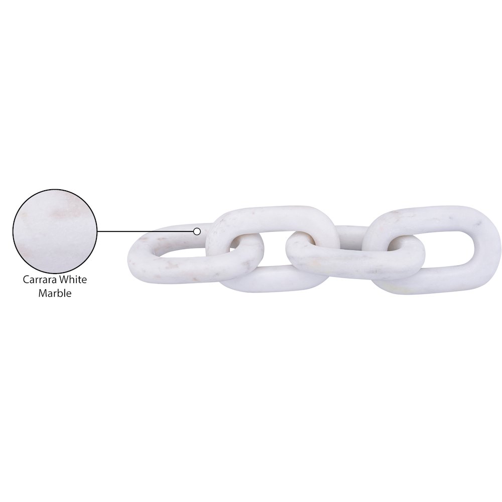 Lynx White Marble Decorative Chain Links