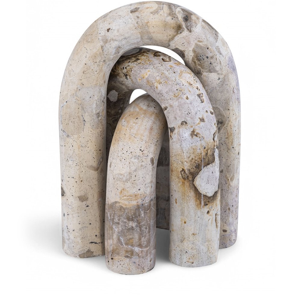 Arco Beige Marble 3pc. Decorative Object