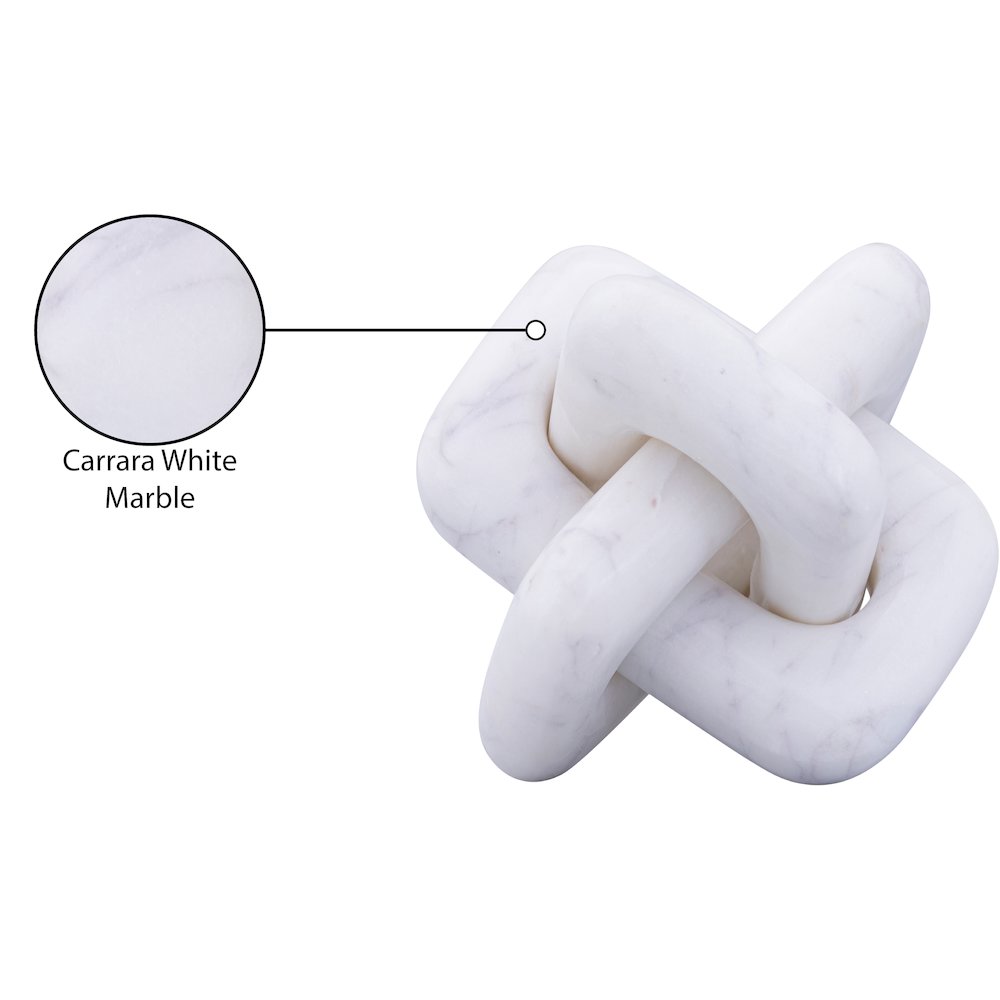 Bond White Marble Decorative Knot