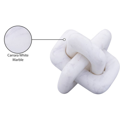 Bond White Marble Decorative Knot
