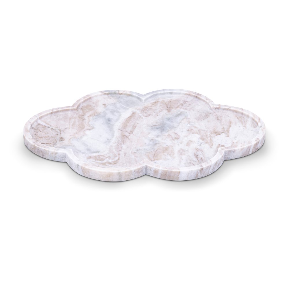 Rimini Brown Clover Shaped Marble Tray