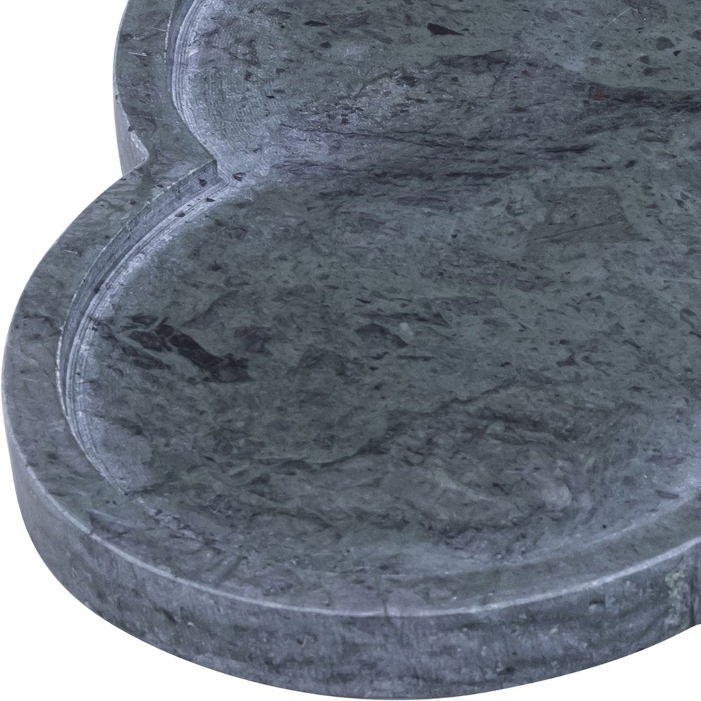 Rimini Green Clover Shaped Marble Tray
